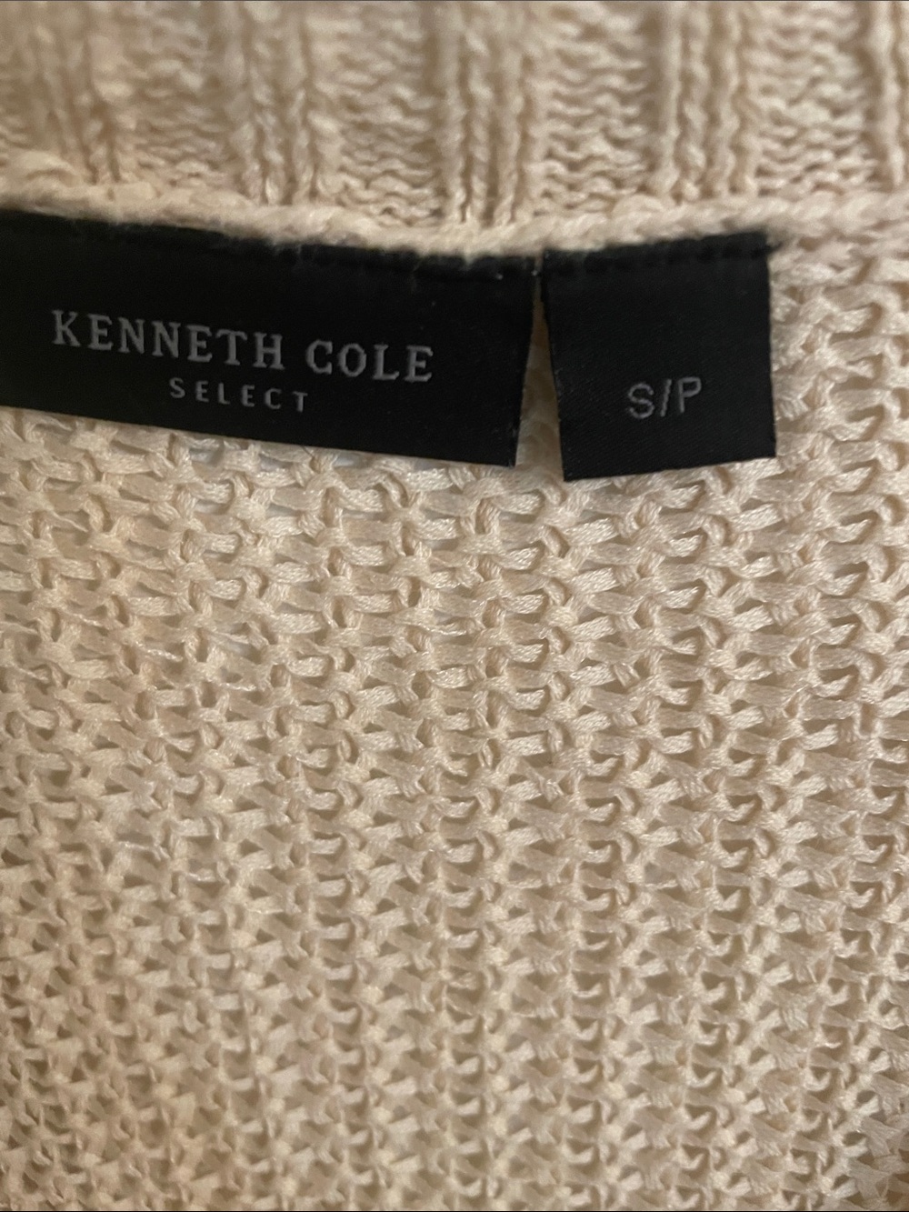 Kenneth Cole Cream Knit Cardigan Small - Picture 2 of 9